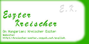 eszter kreischer business card